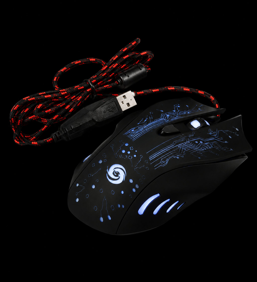 Mouse Gamer E-Sports com Fio – RGB Alta Performance