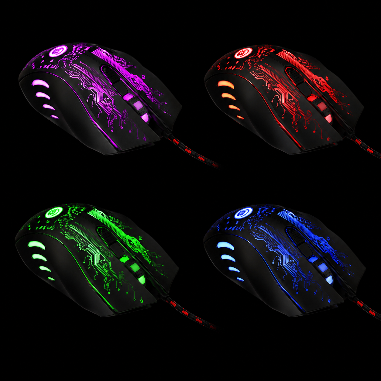 Mouse Gamer E-Sports com Fio – RGB Alta Performance