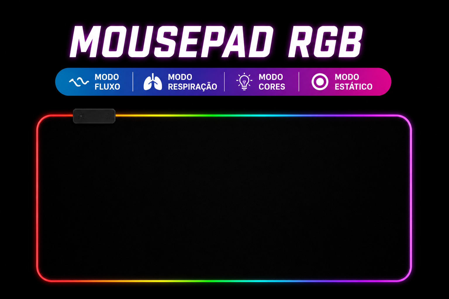 Mousepad Gamer RGB Extra Grande LED para Setup Premium