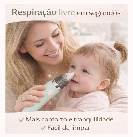 Aspirador Nasal Elétrico para Bebês | Alívio Imediato e Seguro