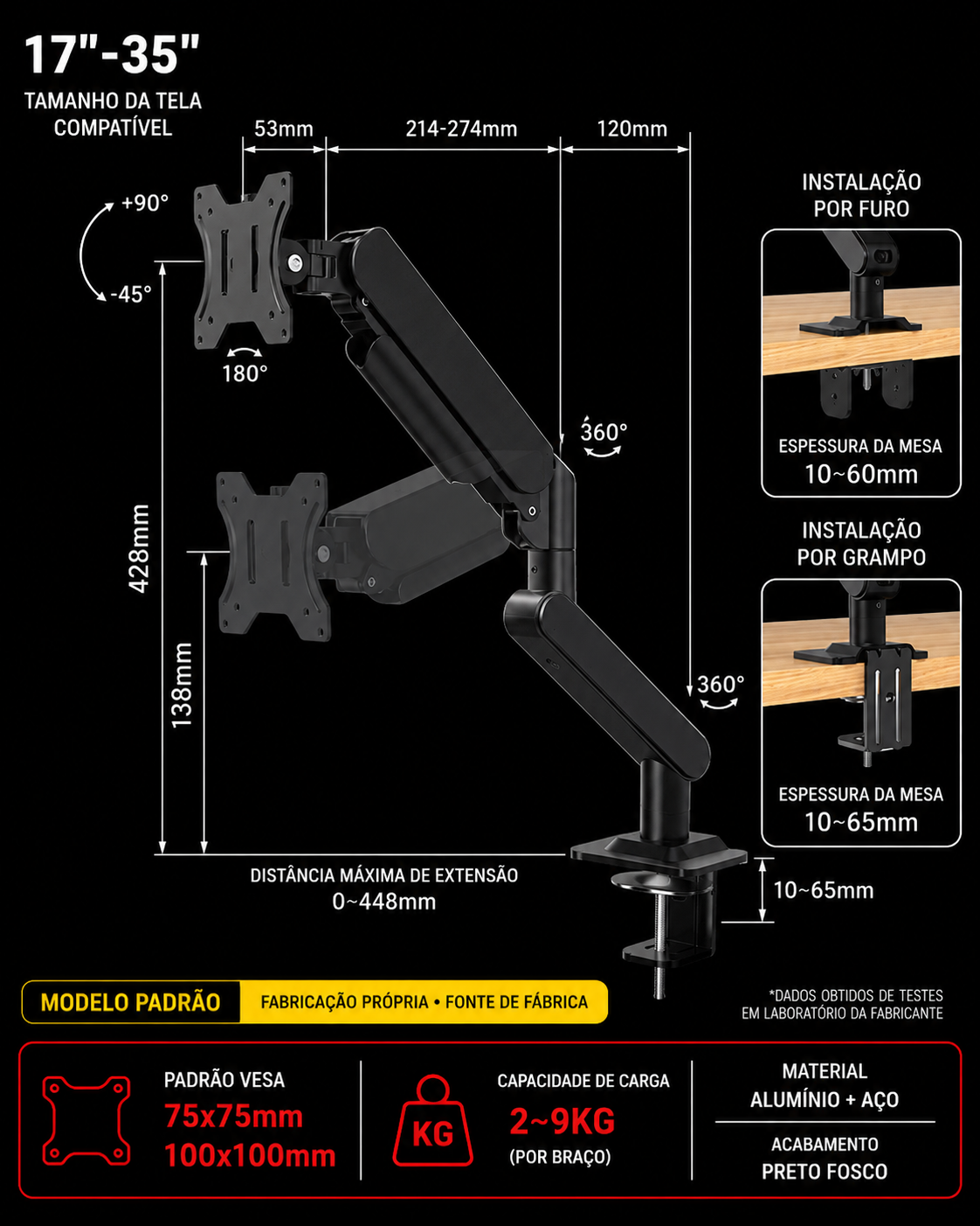Suporte Articulado Premium Para Monitor Gamer