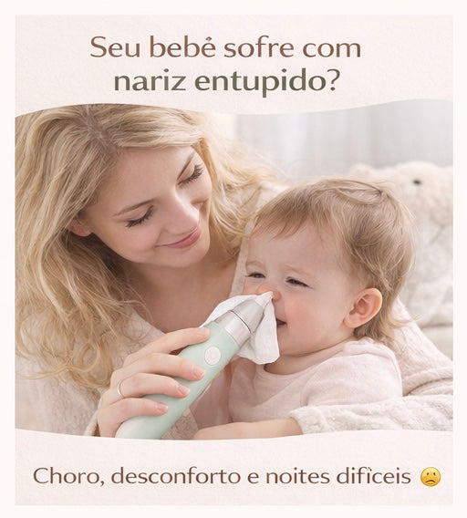 Aspirador Nasal Elétrico para Bebês | Alívio Imediato e Seguro