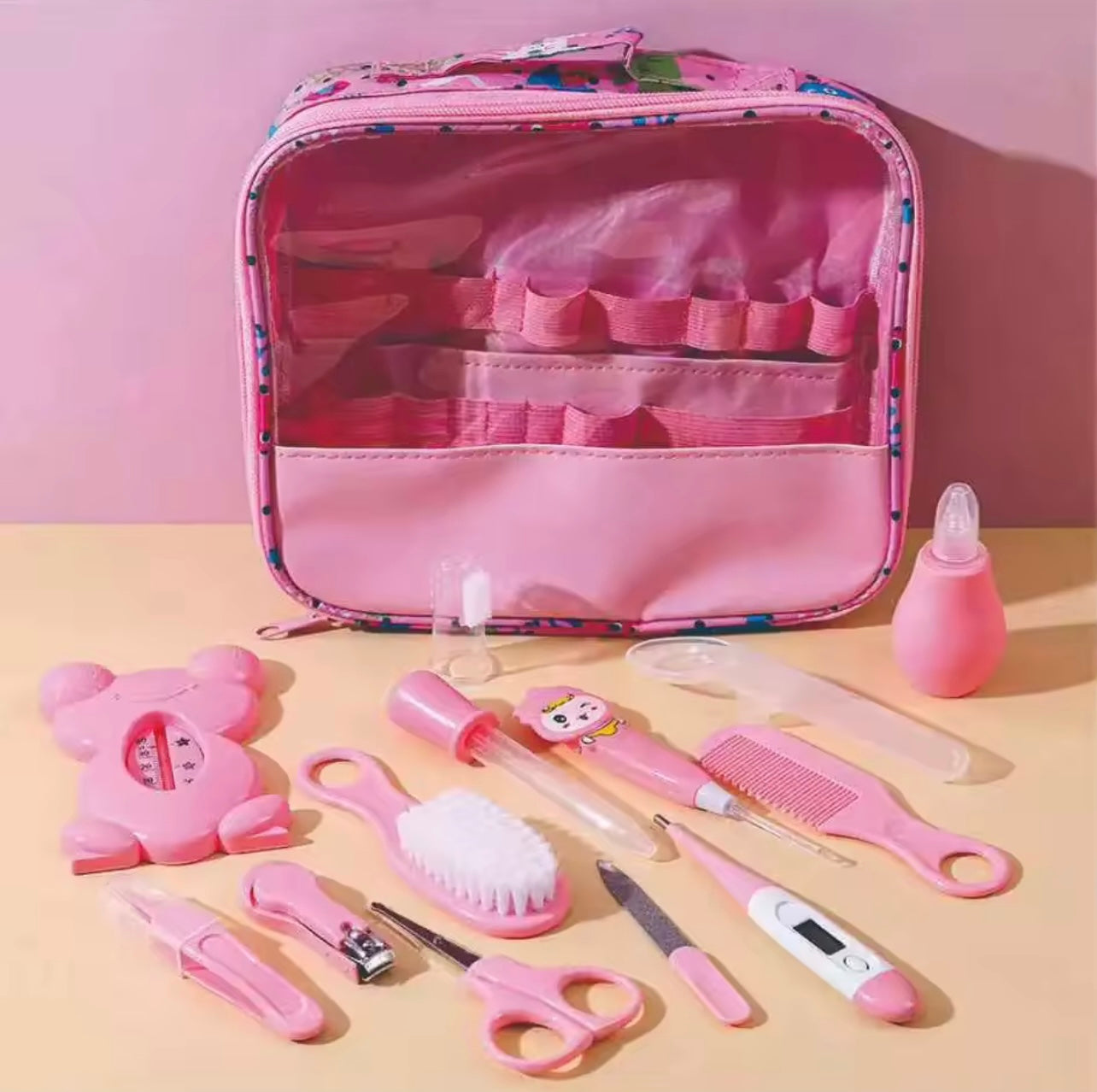 Kit Higiene Completo para Bebê – 13 Peças Essenciais com Estojo Portátil